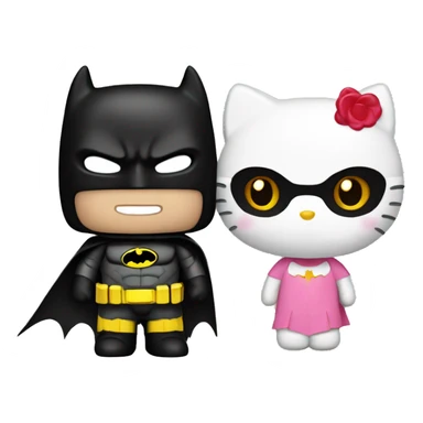 hello kitty and batman sticker