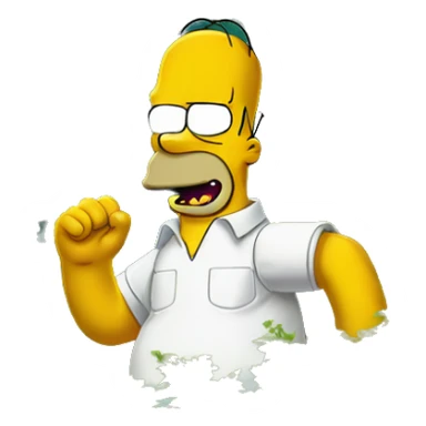 Homer Simpson Backs Into the Bushes sticker