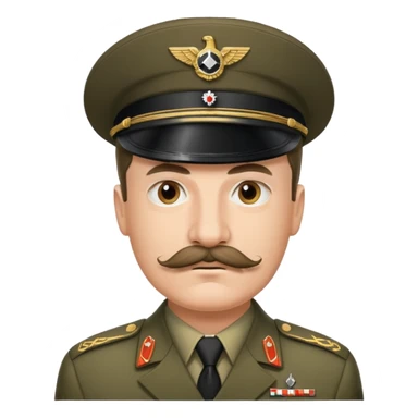 A MAN WITH MUSTACHE HEIL HITLER sticker