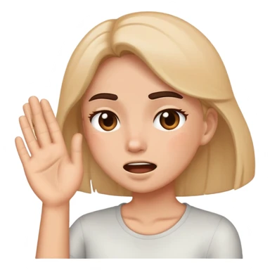 a person slap her face sticker