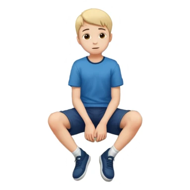 Ragazzo seduto su un tetto di un palazzo, con le gambe a penzoloni sul vuoto sticker