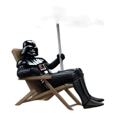 Sexy darth Vader lounging on the beach sticker