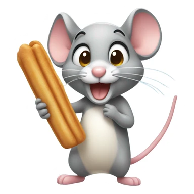Mouse with a churro sticker