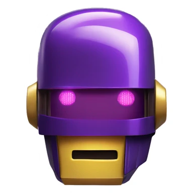 Purple LED DaftPunk-style robot talk box sticker