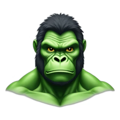 Gorilla becoming green hulk sticker