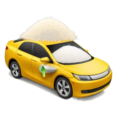 Rice with charging electric car sticker