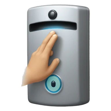 finger pressing doorbell sticker