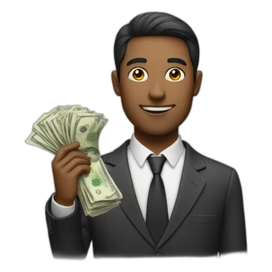 guy with money sticker