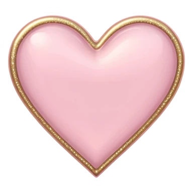 Pale pink skinny heart with sparkles that glow sticker