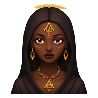 Dark oil traced over woman’s skin forming occult symbols, sensual devotion sticker