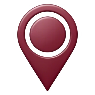 simple design location pin in burgundy color sticker