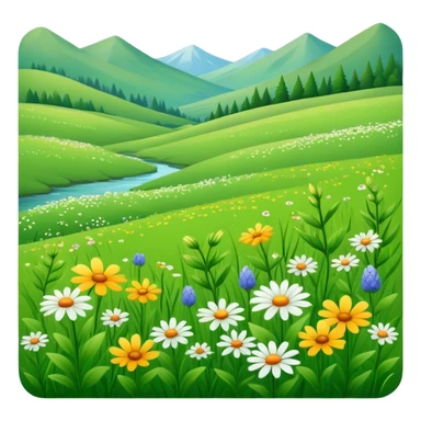 beautiful meadow sticker