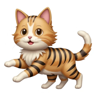 Cat Running Away from Dog sticker