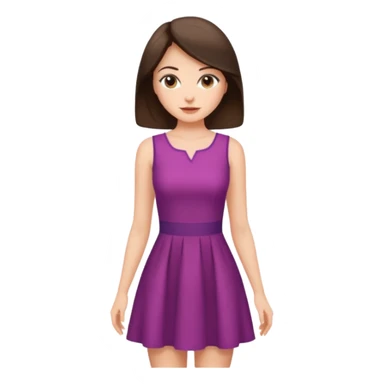 Attractive brunette in short dress sticker