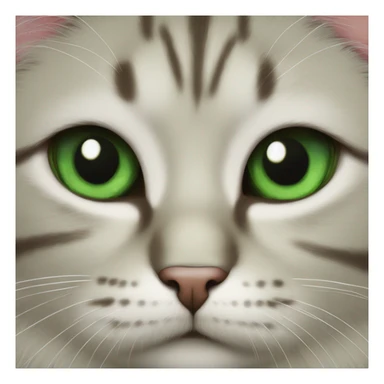 un chat sur un chien yeux vert sticker