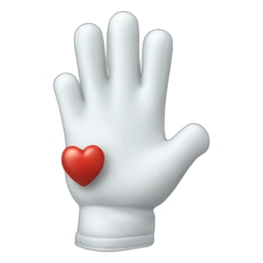 gloved hand making chefs kiss shape sticker