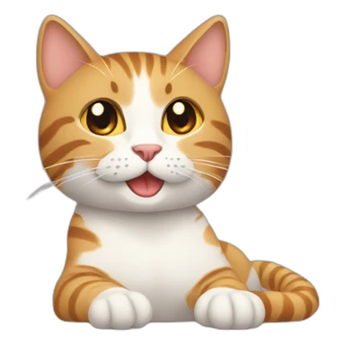 happy new year celebrating cat sticker