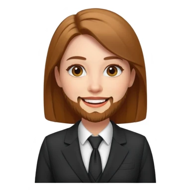 bearded woman in a suit sticker