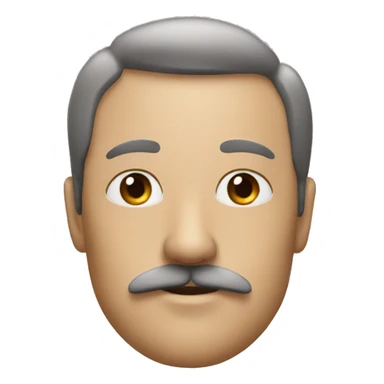 homme moustache carrée sticker