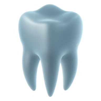 realistic tooth illustration with soft lighting sticker