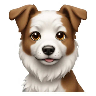 A cute dog with brown/black/white fur sticker