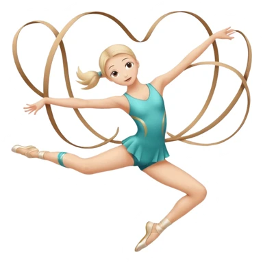 Girl doing rythmic gymnasthic sticker