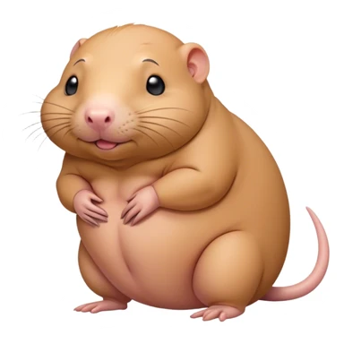 fat naked mole rat sticker