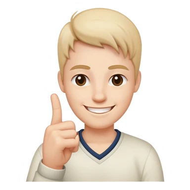 Person showing a middlefinger while smiling sticker