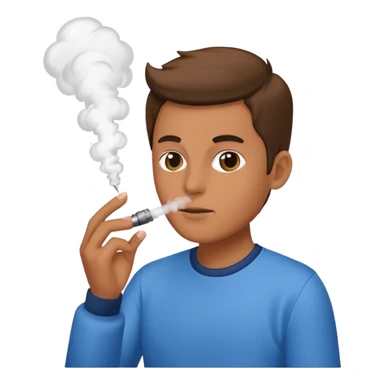 Someone hitting a vape sticker