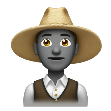 Hombre con sombreo blanco sticker