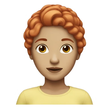 Girl red hair  white skin sticker