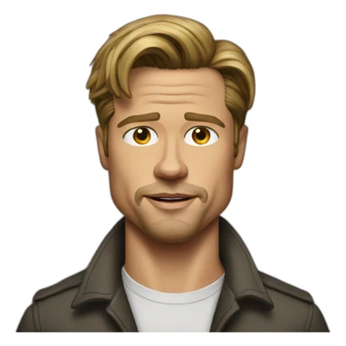 brad pitt realistic sticker
