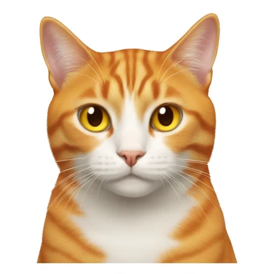 Orange cat with yellow eyes sticker