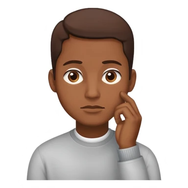 person standing hand on chin thinking sticker