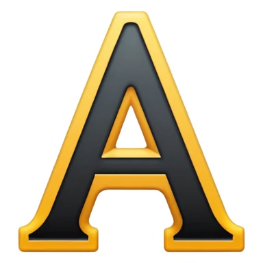 black letter sticker