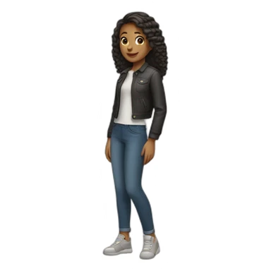 Girl with car sticker