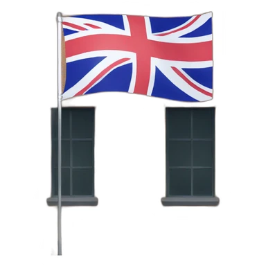 British flag on pole sticker