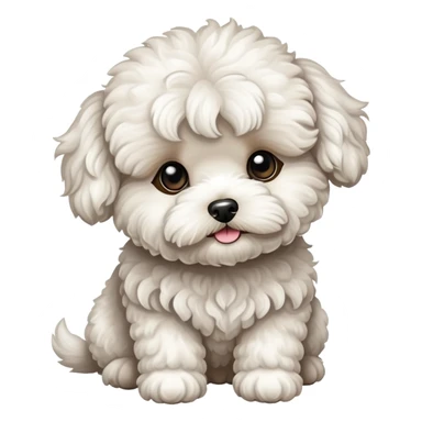 white maltipoo sticker