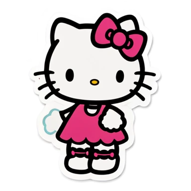 Hello kitty happy birthday  sticker