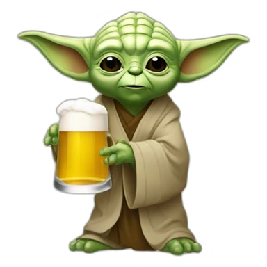 Yoda qui boit une bière sticker