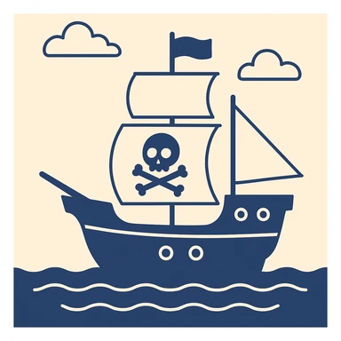 pirate ship sticker