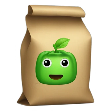 Green coffee bag sticker