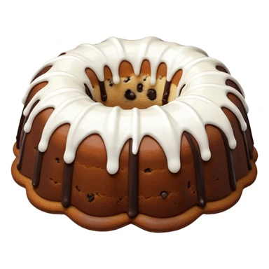 white frosting only chocolate chip bundt cake sticker