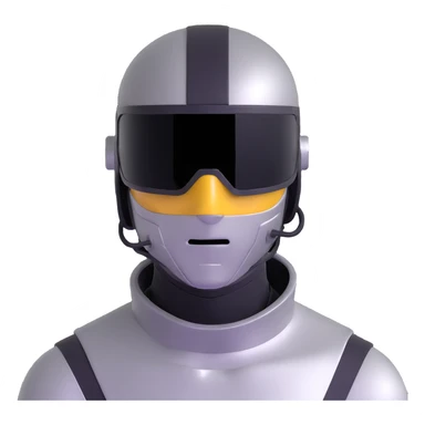 cyber y2k guy with metallic clothing, futuristic visor, and duct tape over his mouth sticker