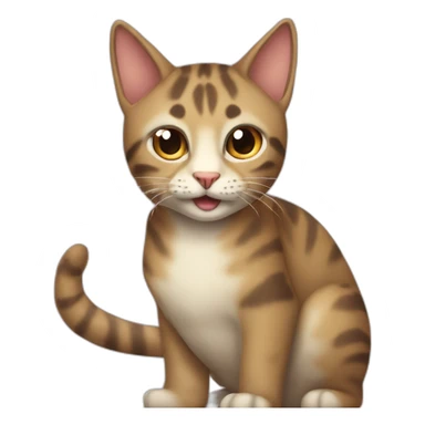 Dinausore on cat  sticker