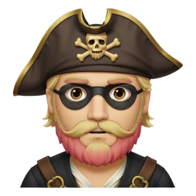 pirate blonde bearded man sticker