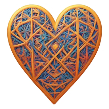 Unique heart sticker