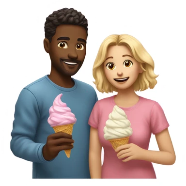 Susu and Jamal Eating ice cream in lebanon sticker