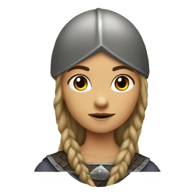 blackhear caucasian viking girl sticker