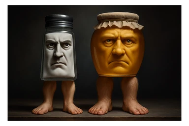 crea una fotografia ratio 16.9 identica a esta no debes cambiar nada solo darmela en estilo Foto hiper realista,no debes agrgar elementos ni letras todo debe permanecer igual y con la isma paleta de colores y expresiones.puede arreglar unpoco parta qsean mas vivos los colores sticker